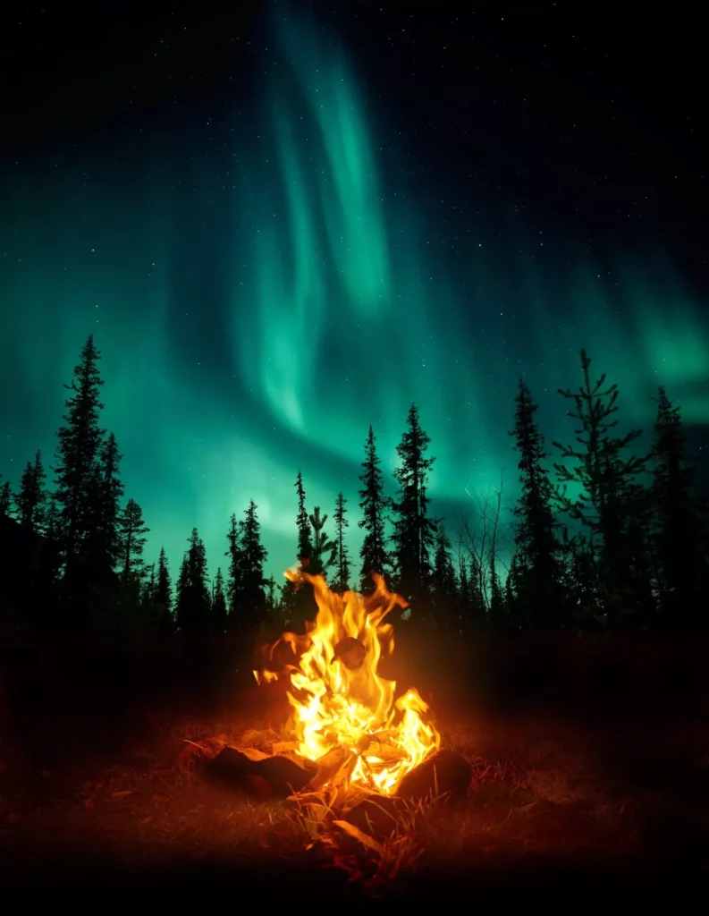 Aurora campfire